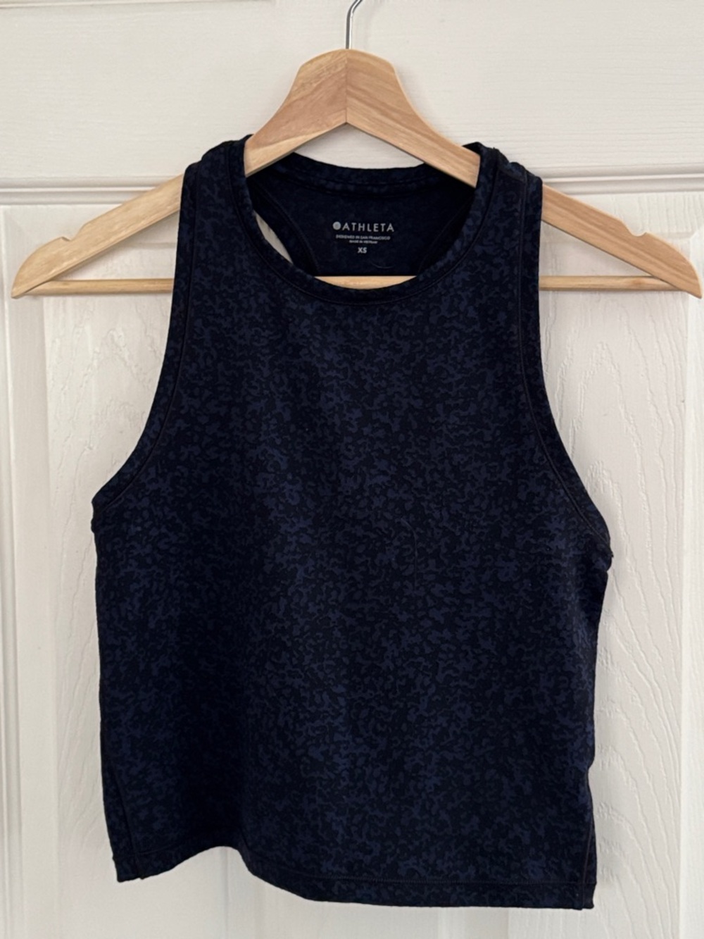 Athleta Black Textured High-Neck Tank